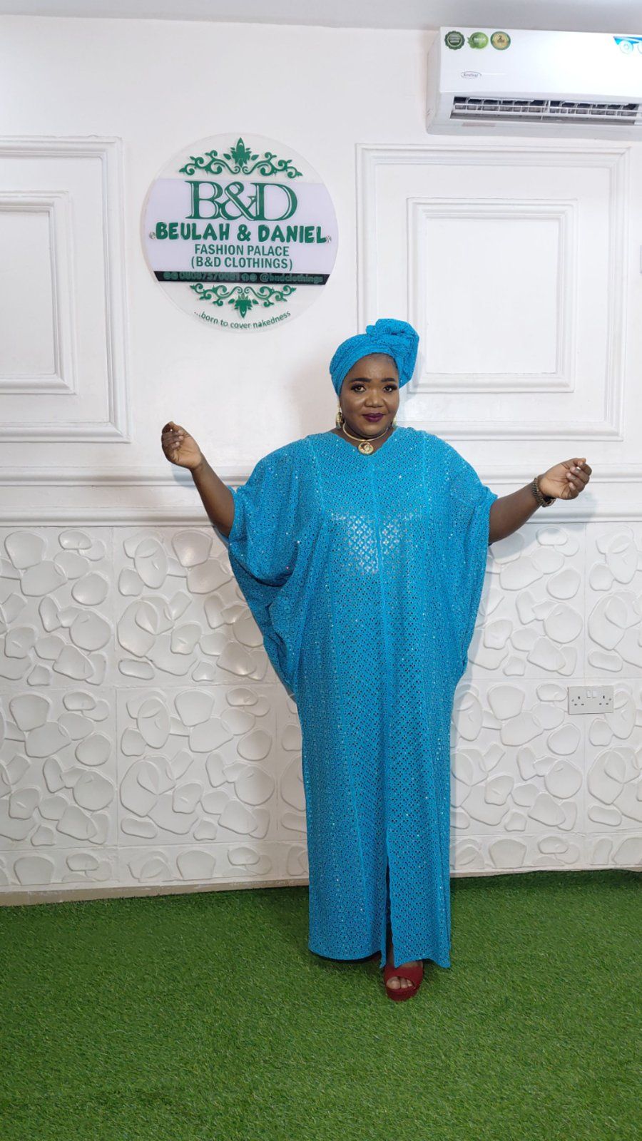 The Azure Radiance Kaftan - Free Dress